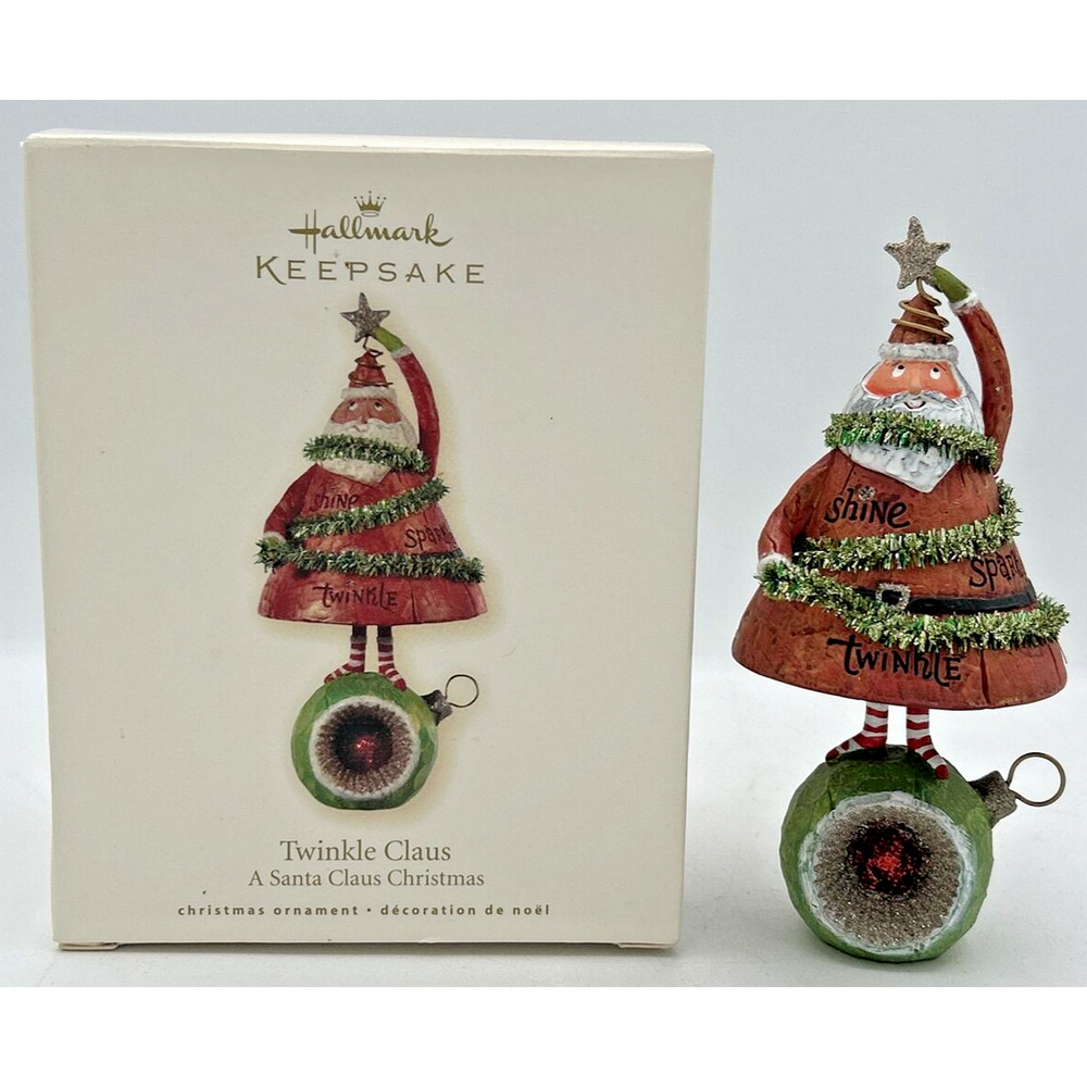 Hallmark Christmas Ornament Twinkle Claus Standing on Indent Ornament 2008 U111